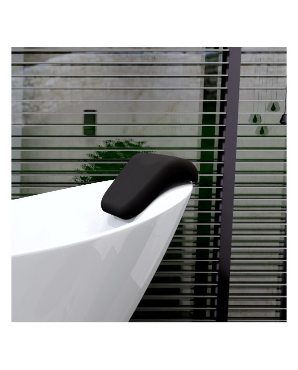 Freistehende Badewanne 180x80 IVAR mit 2x Kopfstütze & Bambus Ablage, Ablauf Click-Clack GRATIS !