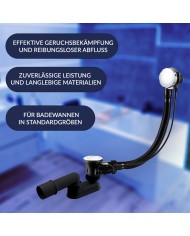 Automatischer Ablaufgarniture für Badewanne OLAF 100 cm