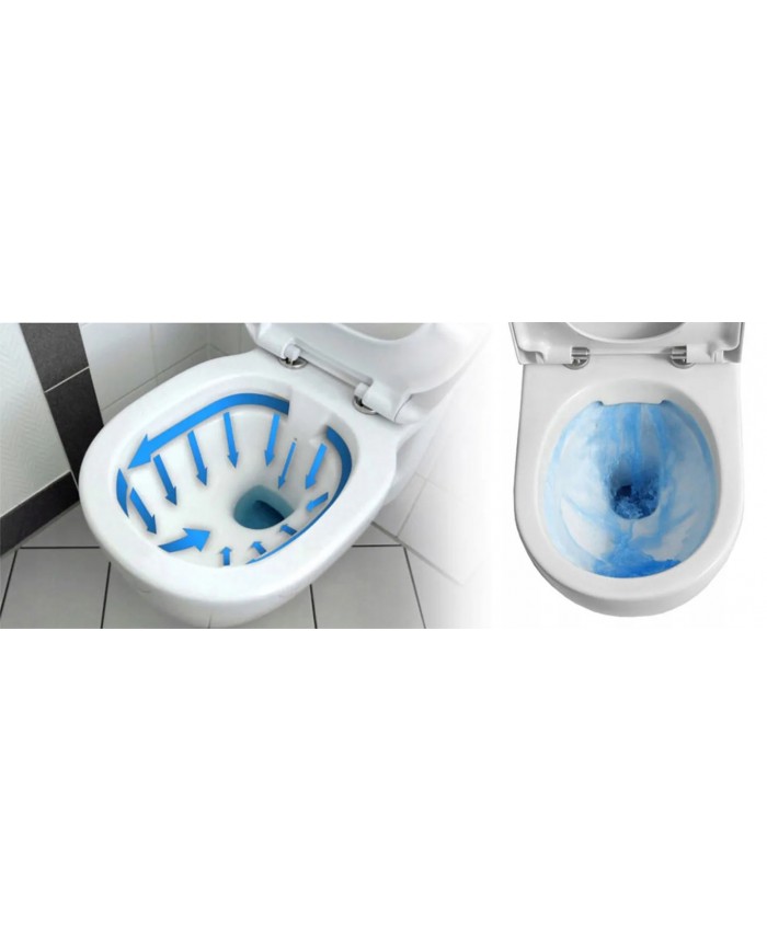 WC-Toilette SLIM Soft-Close DESNA Weiß