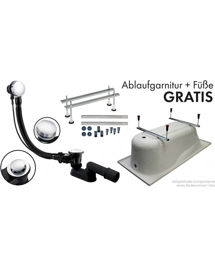 Seniorenbadewanne 180x80 RECHTS AVO mit Tür Ablaufgarnitur VIEGA  GRATIS !