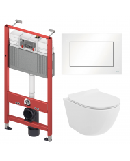 WC-Toilette: Schüssel ROLO Schwarz mit Klosettsitz Slim Soft-Close