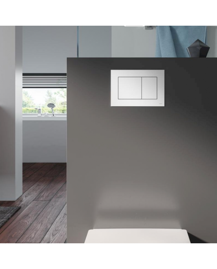 WC SET: Vorwandelement TECEbase + Toilette Rolo Weiß + Schallschutzmatte + Betätigungsplatte in Weiß