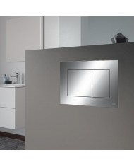 WC SET: Vorwandelement TECEbase + Toilette Rolo Weiß + Schallschutzmatte + Betätigungsplatte in Chrom