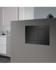 WC SET: Vorwandelement TECEbase + Toilette Rolo Weiß + Schallschutzmatte + Betätigungsplatte in Schwarz