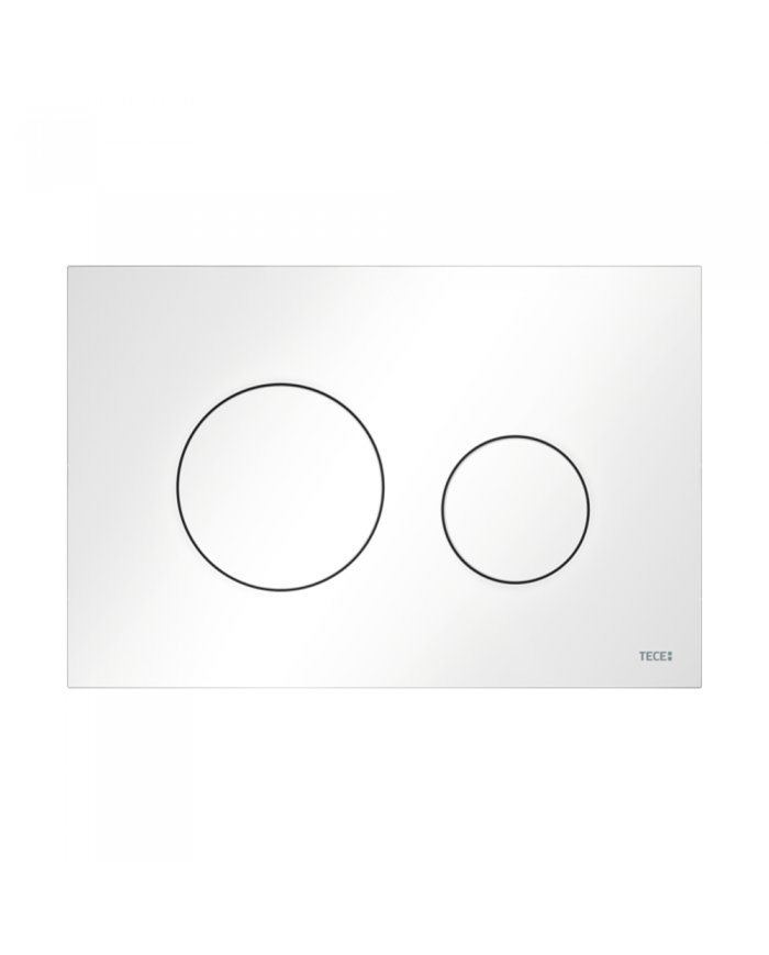 WC SET: Vorwandelement TECEbase + Toilette Rolo Schwarz + Schallschutzmatte + Betätigungsplatte in Weiß