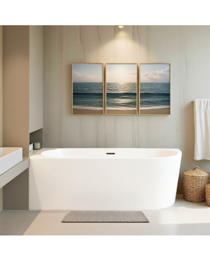 Freistehende Eckbadewannne Badewanne ALVA 170x80 Links Acryl Ablauf Click-Clack GRATIS !