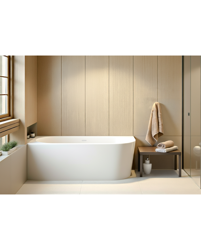 Freistehende Eckbadewannne Badewanne ALVA 170x80 Links Acryl Ablauf VIEGA Click-Clack GRATIS !