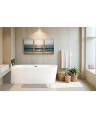 Freistehende Eckbadewannne Badewanne ALVA 170x80 Links Acryl Ablauf VIEGA Click-Clack GRATIS !
