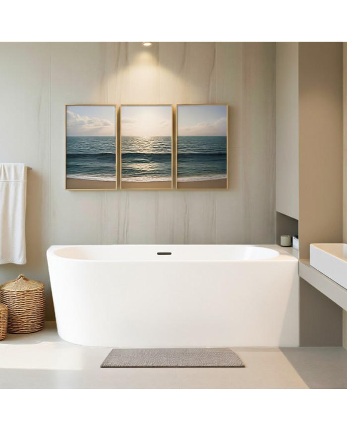 Freistehende Eckbadewannne Badewanne ALVA 170x80 Rechts Acryl Ablauf VIEGA Click-Clack GRATIS !