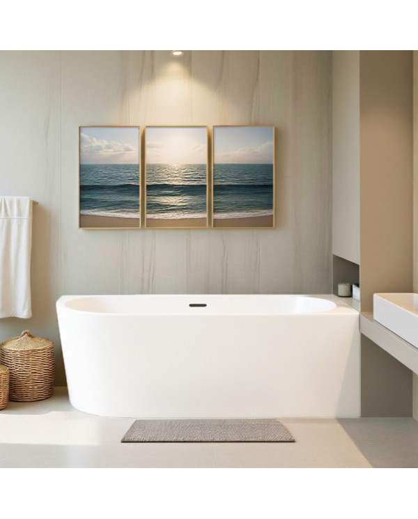 Freistehende Eckbadewannne Badewanne ALVA 170x80 Rechts Acryl Ablauf VIEGA Click-Clack GRATIS !