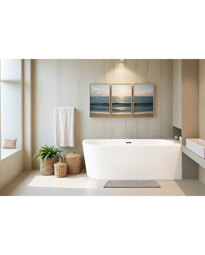 Freistehende Eckbadewannne Badewanne ALVA 170x80 Rechts Acryl Ablauf VIEGA Click-Clack GRATIS !