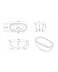 Freistehende Badewanne 170x75 ULF Acryl Ablauf Click-Clack GRATIS !