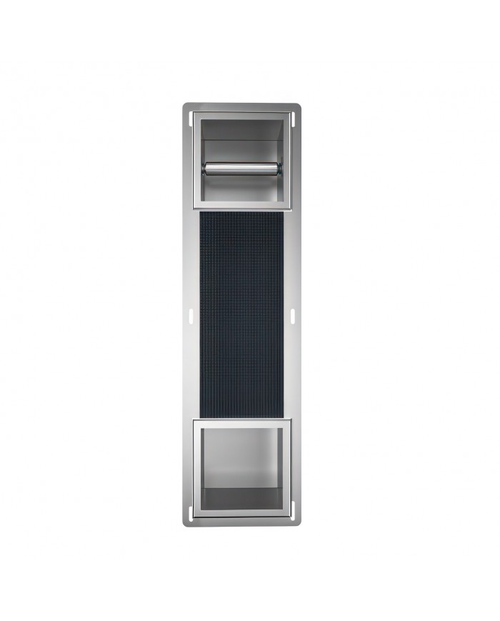 MEGA PACK: Vorwandelement Duofix + Toilette Slim Soft-Close ROLO Weiß + Matte + Wallbox und Platte in Chrom