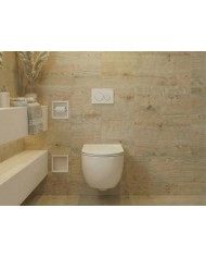 MEGA PACK: Vorwandelement Duofix + Toilette Slim Soft-Close ROLO Weiß + Matte + Wallbox und Platte in Weiß