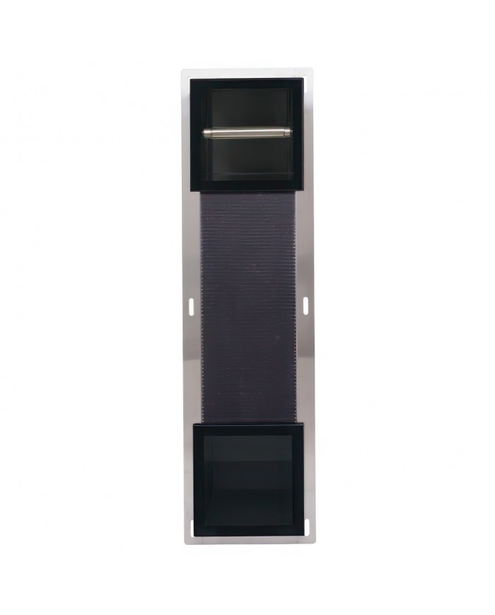 MEGA PACK: Vorwandelement Duofix + Toilette Slim Soft-Close ROLO Weiß + Matte + Wallbox und Platte in Schwarz