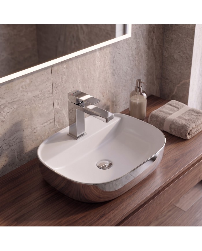EVERSAN Waschtischarmatur Quadratisch TORIN Kleine Chrom