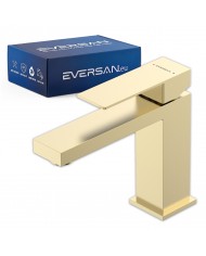 EVERSAN Waschtischarmatur Quadratisch TORIN Kleine Gold gebürstet