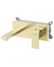 EVERSAN Waschtischarmatur Quadratisch TORIN Unterputz Einbau-Box Gold gebürstet