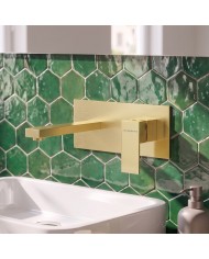 EVERSAN Waschtischarmatur Quadratisch TORIN Unterputz Einbau-Box Gold gebürstet