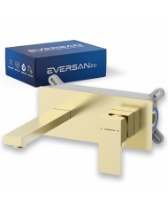 EVERSAN Waschtischarmatur Quadratisch TORIN Unterputz Einbau-Box Gold gebürstet