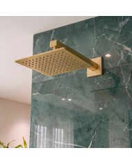 EVERSAN Duschset Quadratisch TORIN Unterputz Einbau-Box Gold gebürstet