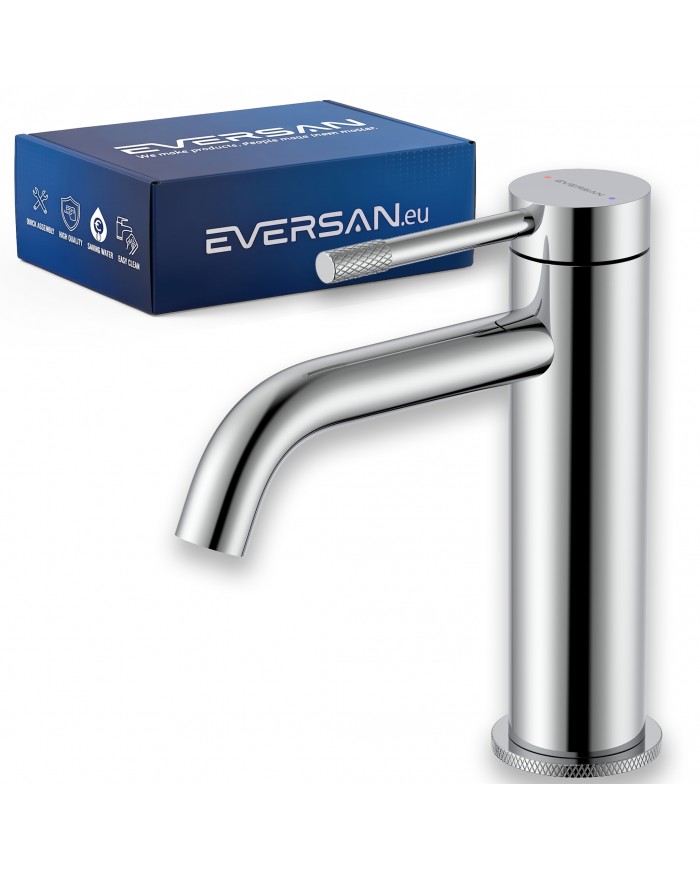 EVERSAN Waschtischarmatur Oval LOKE Kleine Chrom