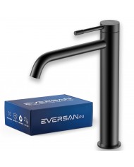 EVERSAN Waschtischarmatur Oval LOKE Hoch Schwarz