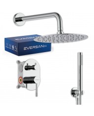 EVERSAN Duschset Oval LOKE Unterputz Einbau-Box Chrom