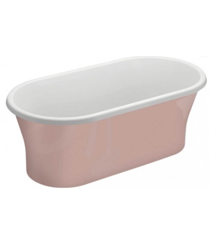 Freistehende Badewanne 150x75 AMONA Rosa Ablaufgarnitur GRATIS!