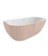 Freistehende Vorwand-Badewanne 170x80 RISAZ Rosa Ablaufgarnitur GRATIS!