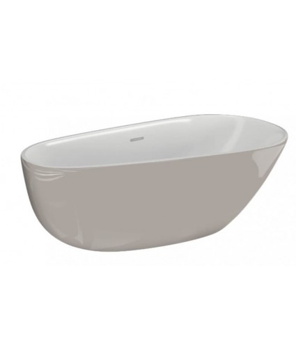 Freistehende Badewanne 170x85 SHILA Aschgrau Ablaufgarnitur GRATIS!