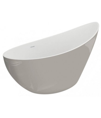 Freistehende Badewanne 180x80 ZOE Aschgrau Ablaufgarnitur GRATIS!