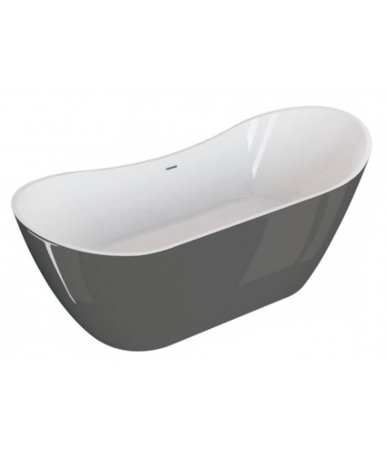 Freistehende Badewanne 180x80 ABI Anthrazit Ablaufgarnitur GRATIS!