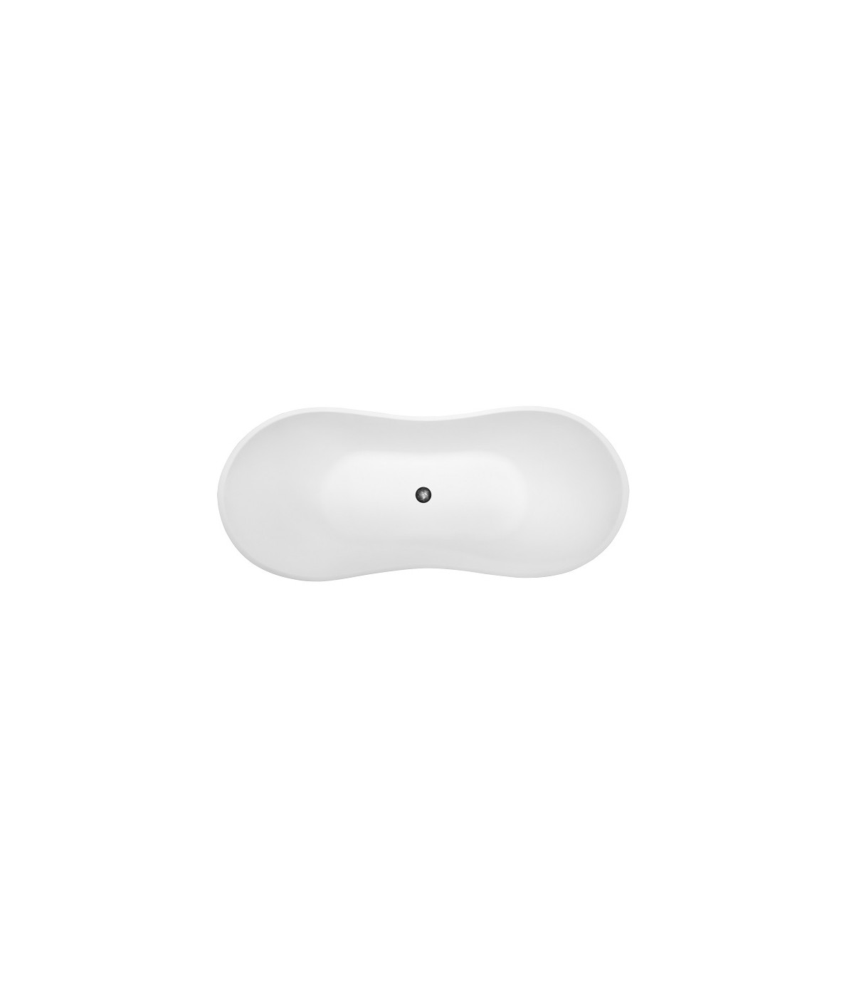 Freistehende Badewanne Wanne Oval 160x70 VIYA Mineralguss Ablaufgarnitur Click-Clack GRATIS!