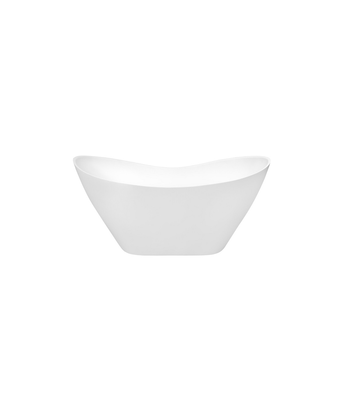 Freistehende Badewanne Wanne Oval 160x70 VIYA Mineralguss Ablaufgarnitur Click-Clack GRATIS!