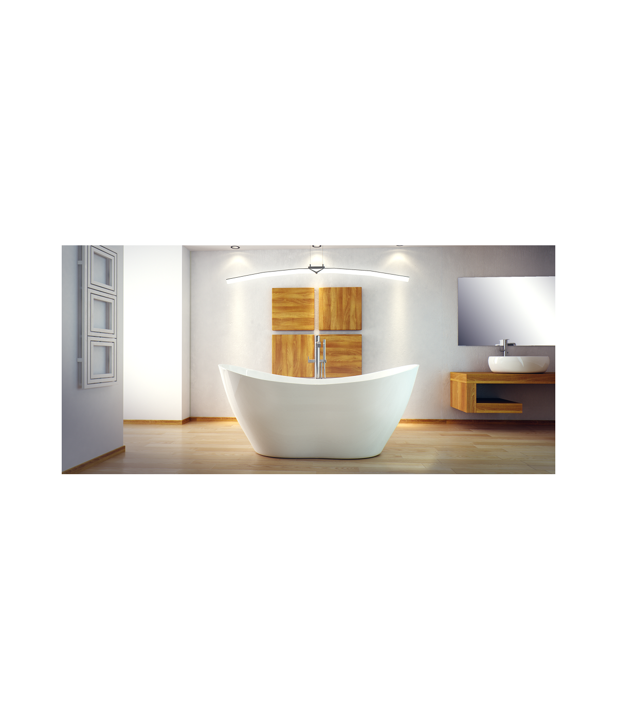 Freistehende Badewanne Wanne Oval 160x70 VIYA Mineralguss Ablaufgarnitur Click-Clack GRATIS!