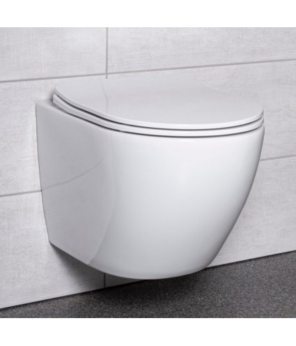 WC-Toilette SLIM Soft-Close DELOS Weiß