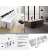 RECHTECK BADEWANNE 140x70 CONTINEA Ablaufgarnitur + Füße GRATIS !