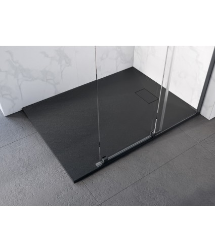 DUSCHWANNE RECHTECK 100x80 VEXOS SCHWARZ Ablaufgarnitur GRATIS !