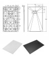 DUSCHWANNE RECHTECK 150x90 VEXOS SCHWARZ Ablaufgarnitur GRATIS !