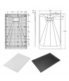 DUSCHWANNE RECHTECK 140x90 VEXOS Ablaufgarnitur GRATIS !