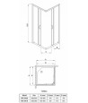 Duschkabine Duschwanne Transparentes Glas 80x80 185cm Quadratisch