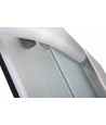 Duschwanne und Duschkabine VITORIA Transparentes Glas 80x80 180cm Halbrund mit Ablaufgarnitur