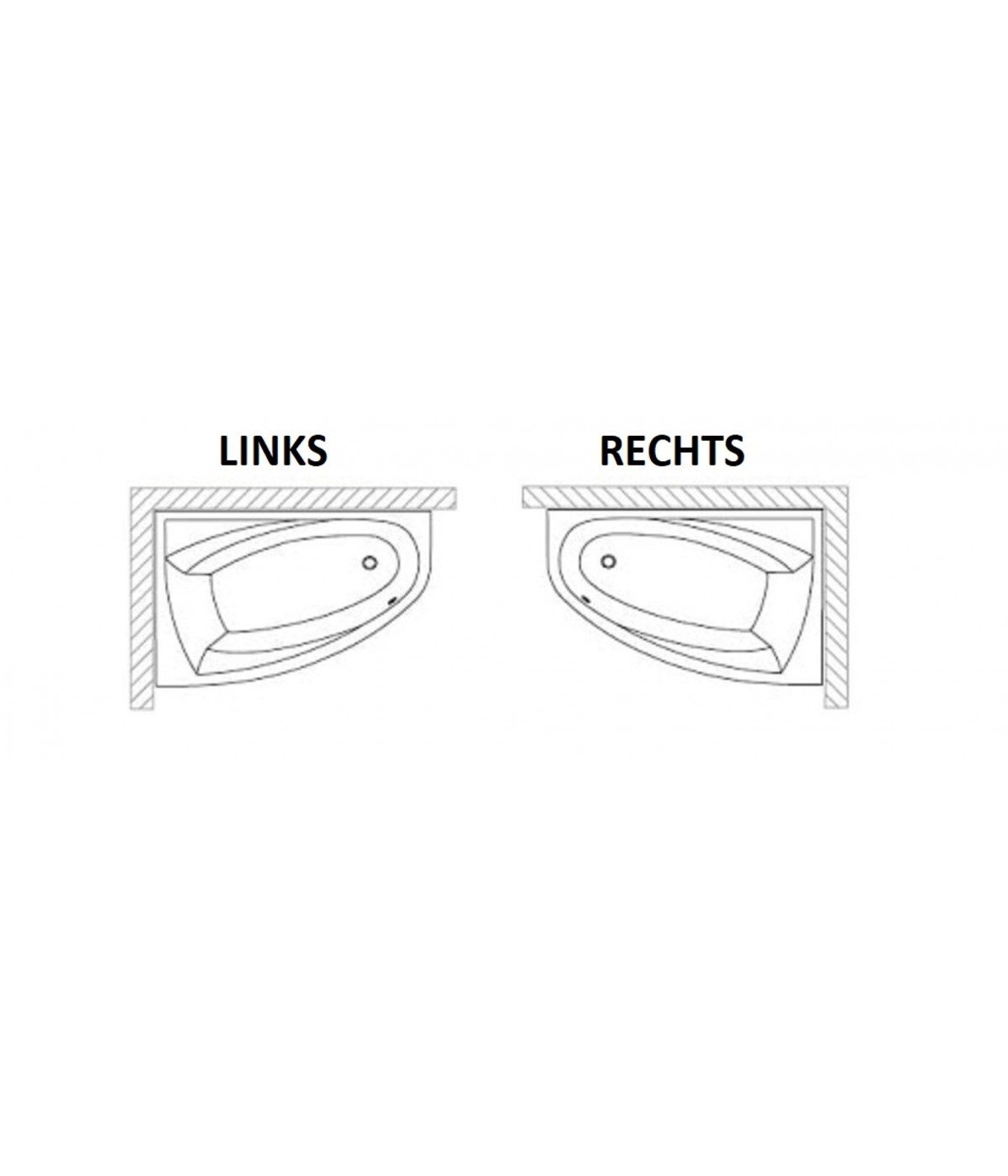 ECKBADEWANNE 150x90 RECHTS SELENA Ablaufgarnitur + Füße GRATIS !