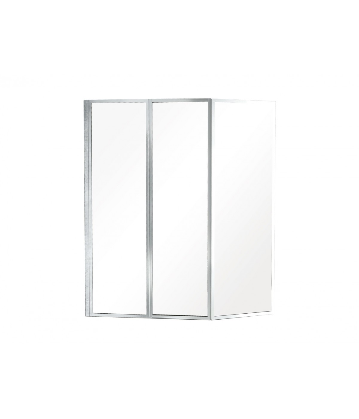 Badewannenabtrennung 3-teilig 130x140 AMBITION PREMIUM Glas 4 mm