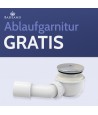 DUSCHWANNE VIERTELKREIS 100x80 LINKS MAXI Ablaufgarnitur und Füße GRATIS !