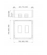 Duschwannenträger Styropor Duschwanne Quadratisch 90x90