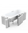 Badmöbel Set CREAZ 40 Waschbecken-Unterschrank mit Waschbecken, Weiß